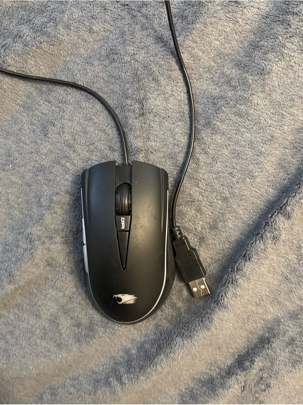 Wired Black Gaming Mouse with DPI Button